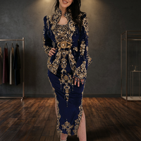 Ensemble veste et lehenga en satin turc perlé de cristal algérien, tenue de mariée, robe longue de soirée, écologique, antistatique, haute qualité, vintage