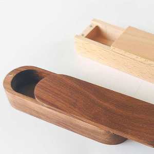 Wood Cat Whiskers Storage Box Magnetic <b>Sliding</b> Lid Rectangle Shape Solid Wood Neatening Storage For Cat - Product Image 1