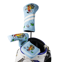Multi Design LOW quantité minimale de commande PU Leather Printed Embroidery Logo Golf Club Head Cover Set Golf Wood Putter Headcover