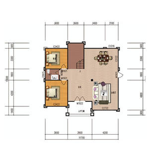 Casa rural prefabricada de la actividad de la quilla del chalet del acero ligero del diseño moderno con la <span class=keywords><strong>segunda</strong></span> <span class=keywords><strong>planta</strong></span> <span class=keywords><strong>para</strong></span> las <span class=keywords><strong>casas</strong></span> rurales autoconstruidas - Product Image 4
