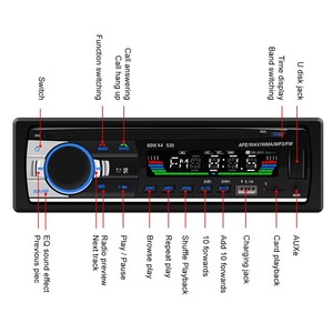 Reproductor <span class=keywords><strong>MP3</strong></span> <span class=keywords><strong>para</strong></span> Auto, Estéreo, 1 DIN, 2 USB, Radio <span class=keywords><strong>para</strong></span> Auto, Llamadas BT, Música, FM, Entrada Auxiliar, Receptor SD MMC WMA, Carga Rápida JSD-530 - Product Image 4