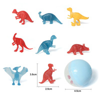 8 pièces pas cher dinosaure à l'intérieur en plastique Twister Surprise boîte à oeufs Mini distributeur automatique jouet