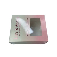 Boîte d'emballage pliable personnalisée en papier d'art blanc pour chouchous, avec fenêtre, pelliculage mat et gaufrage, recyclable - Offre Spéciale