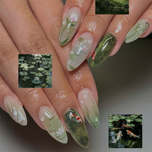 <span class=keywords><strong>Uñas</strong></span> Postizas Acrílicas Personalizadas, 24 Piezas, 3D, Cortas, Almendradas, Importadas <span class=keywords><strong>de</strong></span> Corea, Románticas, Artísticas, <span class=keywords><strong>Uñas</strong></span> Acrílicas a Presión, <span class=keywords><strong>Uñas</strong></span> Artificiales - Product Image 3