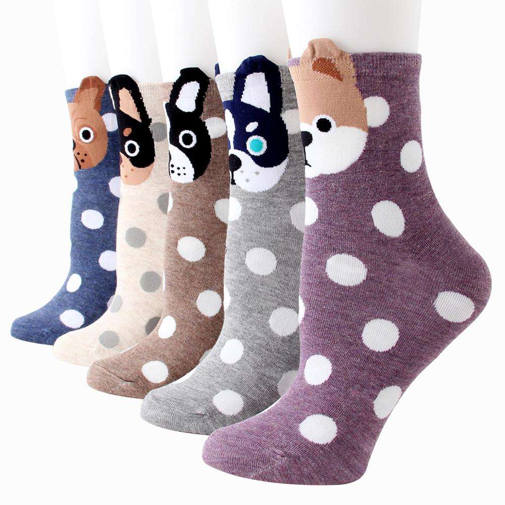 Soft Womans Fashion Organic Cotton Bamboo Crew Socks for Ladies Funny Korean Women Novelty Animal Sock Colorful Cute Socks