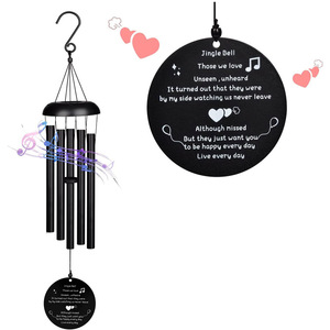 Sympathy Wind Chimes Kit 3 Wind Sail OEM 32 pulgadas Pérdida Loved One Memorial Wind Chimes - Product Image 3