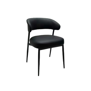 <span class=keywords><strong>Chaise</strong></span> de Salle à Manger Moderne en Cuir Véritable avec Pieds en Métal <span class=keywords><strong>Noir</strong></span> ou <span class=keywords><strong>Beige</strong></span> pour Hôtels, Restaurants, Maisons <span class=keywords><strong>et</strong></span> Spas Élégants - Product Image 6