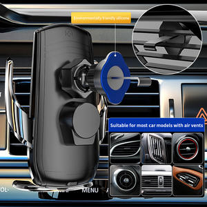 Chargeur de voiture sans fil 15W Station de <span class=keywords><strong>charge</strong></span> rapide magnétique Bouton tactile de ventilation Support de téléphone portable de voiture 360 Rotation A1 Chargeur de voiture - Product Image 3