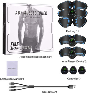 Parches EMS para Músculos Abdominales, Juego de 3 Piezas, Entrenador Muscular Abdominal Portátil, Ejercitador Abdominal, Parches de Acupuntura Cervical - Product Image 3