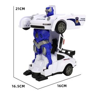 Voiture de police électrique omnidirectionnelle déformable pour garçon, avec lumières cool, transformable en robot, voiture de sport ou char, en plastique, pour les 4-6 ans, vente en gros - Product Image 5