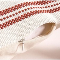 Vente en gros de taie d'oreiller moderne en coton tissé sur mesure taie d'oreiller géométrique pour canapé salon avec fermeture éclair