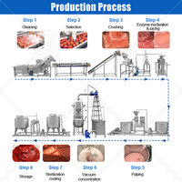 Chaîne de production de purée de fruits et de sauce, capacité 100 kg/h, petite machine à purée de tomates, ligne de fabrication de ketchup à petite échelle