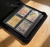 Porte-cartes élégant violet personnalisable à 4 poches pour collection de cartes à collectionner