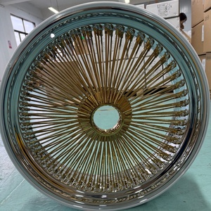 Jantes à rayons chromées dorées personnalisées de 15, 16, 17, <span class=keywords><strong>18</strong></span>, 20, 22 <span class=keywords><strong>pouces</strong></span>, 20x8, 22x8, 5x5, 5x4.5, 5x4.75, à centres <span class=keywords><strong>d</strong></span>écalés, 100/150 rayons - Product Image 5