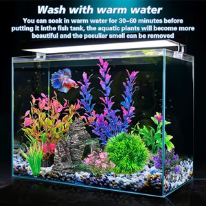 Set Dekorasi Akuarium Ramah Lingkungan dari Tanaman Plastik Buatan, Batu, dan Gua untuk Ikan Mas Koki, Ikan Betta, dan Aksesoris Meja - Product Image 3