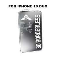 Protection d'écran en verre trempé Premium 500CC pour iPhone 18 Duo & 18 Pro Max, HD Clair, 3D Sans Bordure, Couverture Totale, En Stock