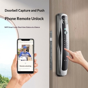 ระบบจดจำใบหน้า 3 มิติ ล็อคอัจฉริยะอัลลอยด์อะลูมิเนียม พร้อมระบบสแกนลายนิ้วมือและรหัสผ่านอัตโนมัติ  พร้อมช่องมองภาพแบบวิดีโอสำหรับตรวจสอบบ้าน - Product Image 4