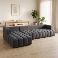 Ensemble de canapés modulaires de style simple et moderne, design en forme de L, rembourrage en éponge, écologique, doux et confortable pour la maison et l'hôtel