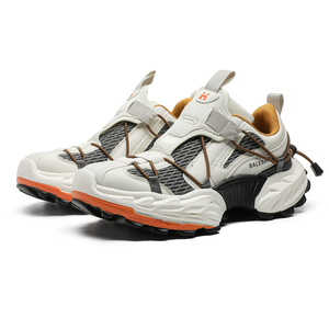 Men Women Modern Chunky Sole Sneakers Adj Table Strap Shock Absorption Technology <b>Supportive</b> Ankle Collar for Gym Daily Wear - Product Image 4