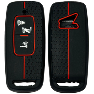 <span class=keywords><strong>Housse</strong></span> de clé intelligente en silicone personnalisée pour moto Honda PCX ADV Forza SH 3 boutons, antidérapante, avec accent rouge, étui de protection - Product Image 2