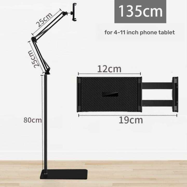 Wall Mount Boom Arm Light Stand – 135cm (53") All-Metal, 180° Rotation, For Studio Strobe, Softbox & LED Lighting