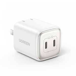 Cargador USB C <span class=keywords><strong>UGREEN</strong></span> de <span class=keywords><strong>45W</strong></span> Nexode con 2 puertos GaN, plegable, con tecnología PPS, compatible con carga superrápida 2.0 para Samsung y iPhone. - Product Image 2