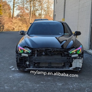 Faro Delantero LED RGB Personalizado con Diseño de Turbina Halo Demon Angry Eye para Infiniti Q50 Sedán, Años 2014-2023 - Product Image 3