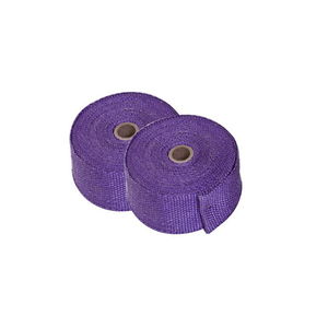 Rouleau de bande thermique pour échappement, en fibre de verre, titane, noir, rouge, vert et Orange, pare-chaleur avec attaches en acier inoxydable, pour moto - Product Image 2