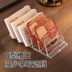 ออแกไนเซอร์พาเลทอายแชโดว์อะคริลิค 6 ช่องชั้นวางเครื่องสำอางแบบตั้งโต๊ะพร้อมช่องรูปตัว U เพื่อการเข้าถึงที่ง่ายดาย - Product Image 1