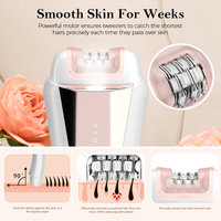 Épilateur électrique mini sans fil rechargeable pour femmes, portable, pour le corps, les jambes, les poils des mains, pince à épiler lavable