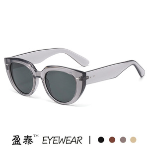Yingtai Eyewear Cat Eye <b>Sunglasses</b> Wood Grain Frame PC Lens UV400 Protection Unisex Fashion Shades - Product Image 3
