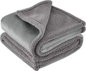 Bền 360gsm Lúa Mì <span class=keywords><strong>Sherpa</strong></span> Và Flannel Lông Cừu Vật Nuôi Chăn Con Chó Không Thấm Nước Chăn - Product Image 6