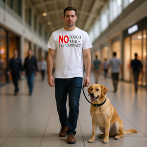 T-shirt « Pas de conversation ni contact visuel » pour chien d'assistance - Product Image 1