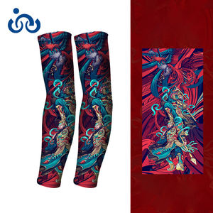 Mangas de ciclismo al aire libre unisex Manga de brazo de impresión digital Protección UV Mangas de seda de hielo transpirables - Product Image 6