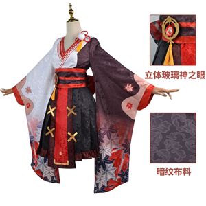 Pour <span class=keywords><strong>Genshin</strong></span> <span class=keywords><strong>Impact</strong></span> Kaedehara <span class=keywords><strong>Kazuha</strong></span> femme Cosplay Lolita Kimono robe costumes Anime Cosplay Costume ensemble - Product Image 3