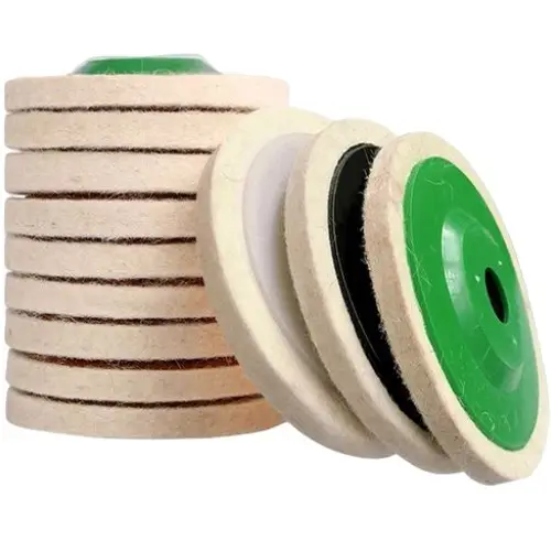 White wool felt flexible 100-125mm cutting disc and grinding wheel flap disc