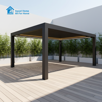 Pergola en aluminium sur mesure Sweet Home avec système de toit à lamelles pliantes intelligentes, gazebo extérieur imperméable pour jardin résidentiel