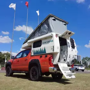 2024 yeni Manley Poptop Pop Up 4x4 Pickup fiberglas slayt üzerinde slayt Camper kamyon Camper kabuk