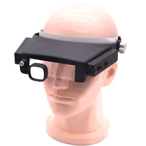 新型MG81007P头戴式2LED光阅读头盔报纸和维护放大镜