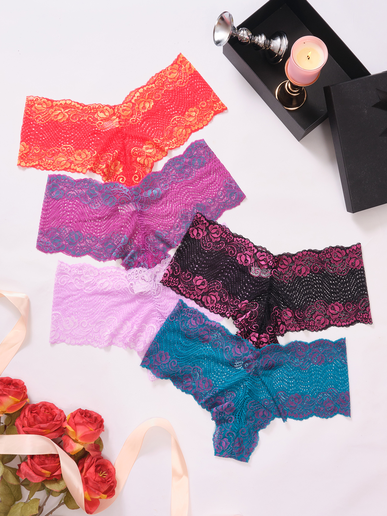 Red/purple/pink/black/blue