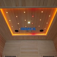 Ruang Sauna Terapi Garam Halo dengan Lampu Merah Inframerah, Ruang Ozone, Ruang Uap, Unit Kamar Mandi Prefab Spruce dengan Shower Uap