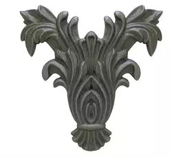Accesorios de hojas estampadas de hierro forjado, decoración de puerta de valla prensada, adornos estampados de acero personalizados, Metal, barato, venta al por mayor - Product Image 6