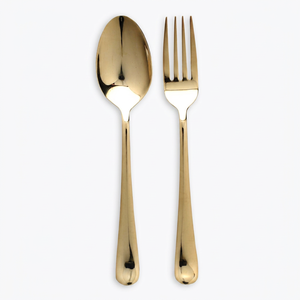 Ensemble de couverts modernes en acier inoxydable poli miroir 18/10, compatible lave-vaisselle, fourchette et cuillère, marque privée OEM, pour importateurs commerciaux - Product Image 1