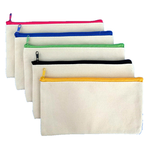 Astuccio per matite in tela con cerniera di grande capacità personalizzato con graffiti in bianco - Product Image 3