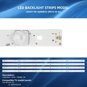 Barra de luz de led comercial 40 polegadas, RF-AJ400E32-0901S-04 a2, para lsc400hn02 lsc400hm09 LC-40CFG6352K LC-40CFG6352