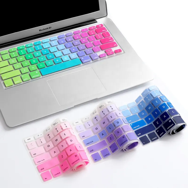 Soft Rainbow 16 Protector de teclado Silicone Dust Waterproof Antimicrobial Laptop Keyboard Covers For Computer Keyboard