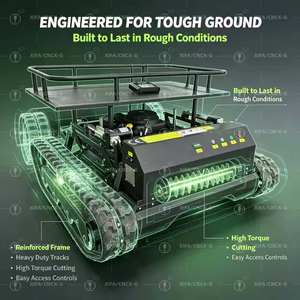 <span class=keywords><strong>Tondeuse</strong></span> à gazon diesel télécommandée sans fil, stabilisée pour terrains en pente, avec broyeur à fléaux pour pentes montagneuses raides - Product Image 6