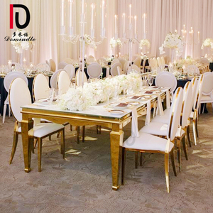 Nuova <span class=keywords><strong>Sedia</strong></span> da Matrimonio <span class=keywords><strong>Chic</strong></span> con Schienale Alto Ovale in Acciaio Inossidabile Titanio Dorato - Product Image 5