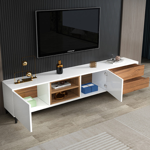 TV tủ phòng khách hộ gia đình 2024 mới ngôi nhà nhỏ đơn giản sang trọng sàn bàn trà TV Tủ kết hợp TV đứng teapoy - Product Image 5