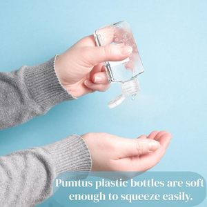 Botella de Plástico Transparente de 400 ml, Botella de PET Vacía para Loción, Champú o Tónico, con Tapa Abatible - Product Image 6